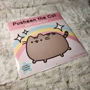 Pusheen the Cat 2017 Wall Calendar NEW with Stickers – Rare Collectible Kawaii